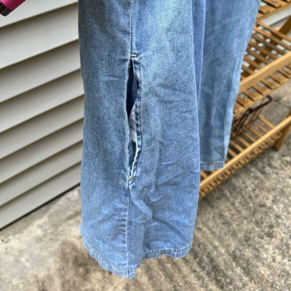 forever 21 woman’s size small Jean short sleeve dress with pockets denim - Picture 4 of 6